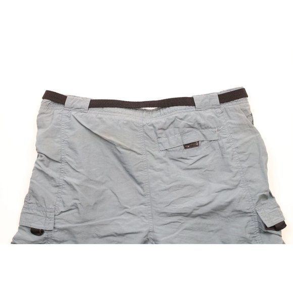 Vintage 90s Streetwear Mens Small Faded Belted Lined Above Knee Cargo Shorts - Picture 10 of 12